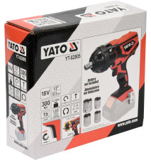 KLUCZ UDAROWY 18V 1/2'' 300NM, BEZ AKUMULATORA - YT-82805