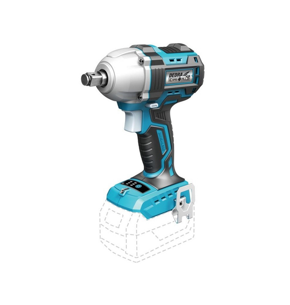 KLUCZ UDAROWY AKUMULATOROWY 1/2'' 18V 450NM 0*AH SAS+ - DED7147