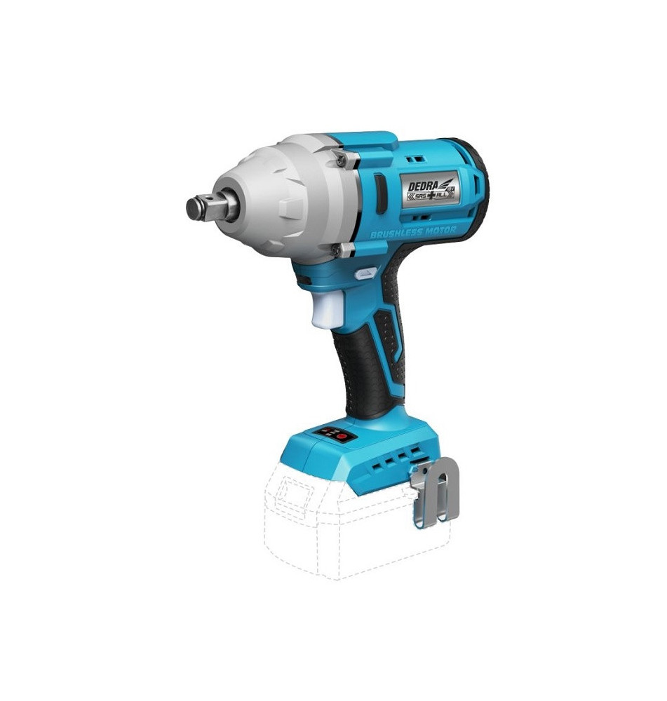 KLUCZ UDAROWY AKUMULATOROWY 1/2'' 18V 650NM 0*AH SAS+ - DED7157