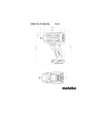 KLUCZ UDAROWY AKUMULATOROWY 1/2'' SSW 18 LTX 800 BL 2*5.5AH - ME 602403660